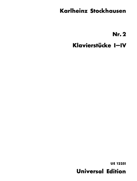 KLAVIERSTÜCKE I - IV