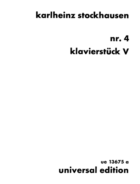 KLAVIERSTÜCK V