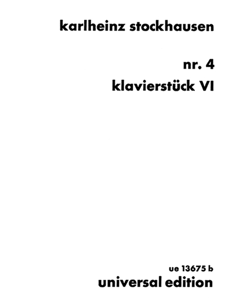 KLAVIERSTÜCK VI