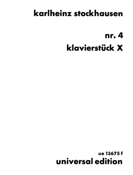 KLAVIERSTÜCK X