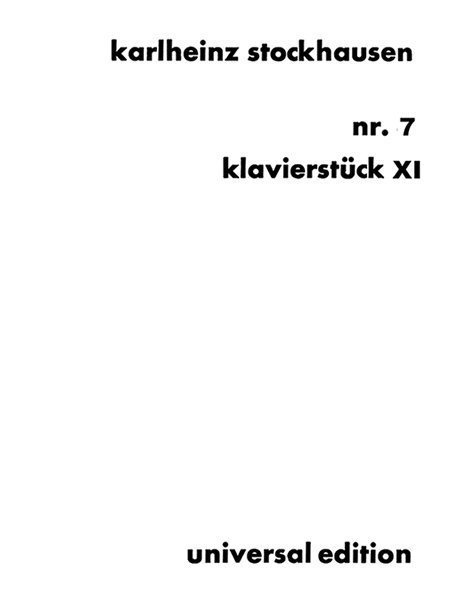 KLAVIERSTÜCK XI