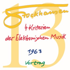 Stockhausen Special Edition Text-CD 13